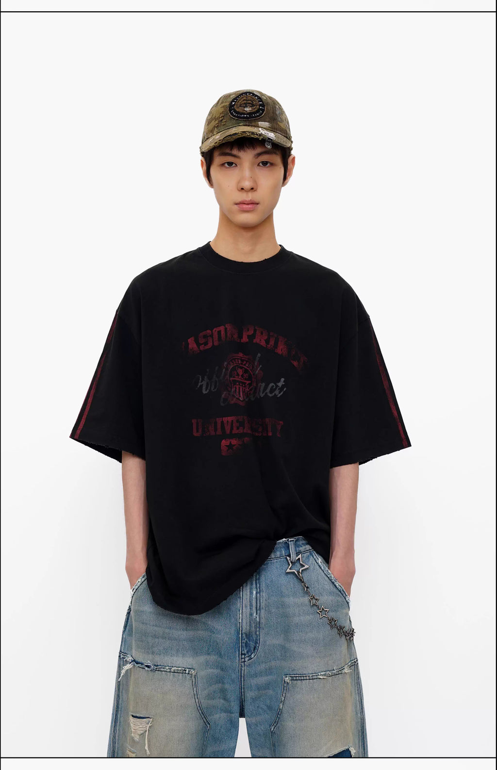 MASONPRINCE 25S CAMPUS MIX TEE BLACK