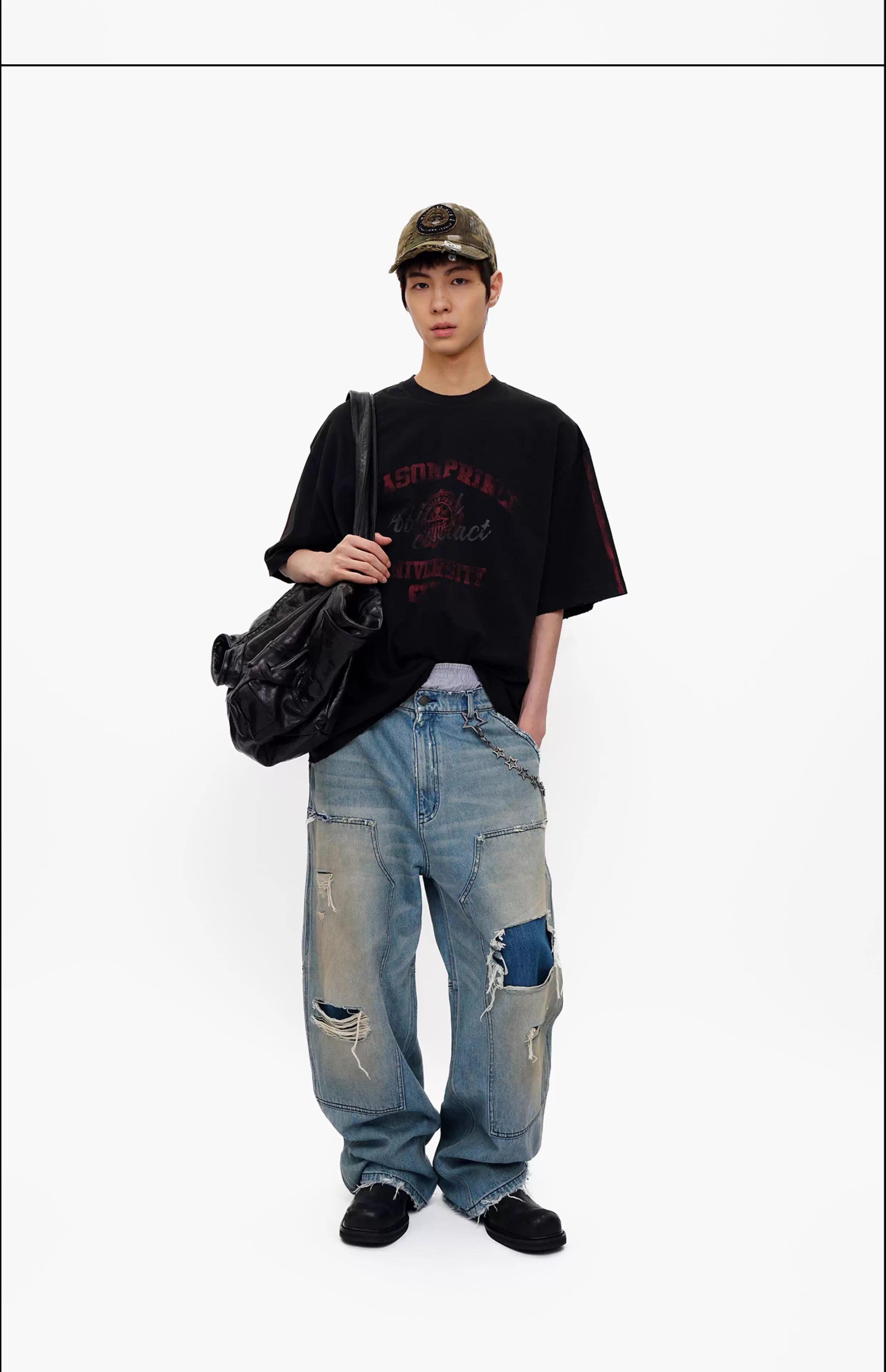 MASONPRINCE 25S CAMPUS MIX TEE BLACK