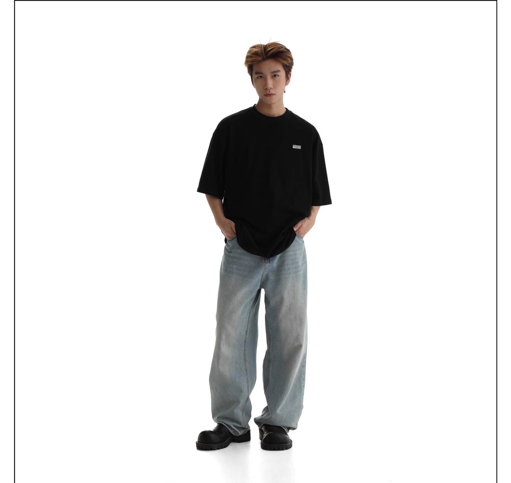 MASONPRINCE SUMMER SOLID COLOR TEE BLACK