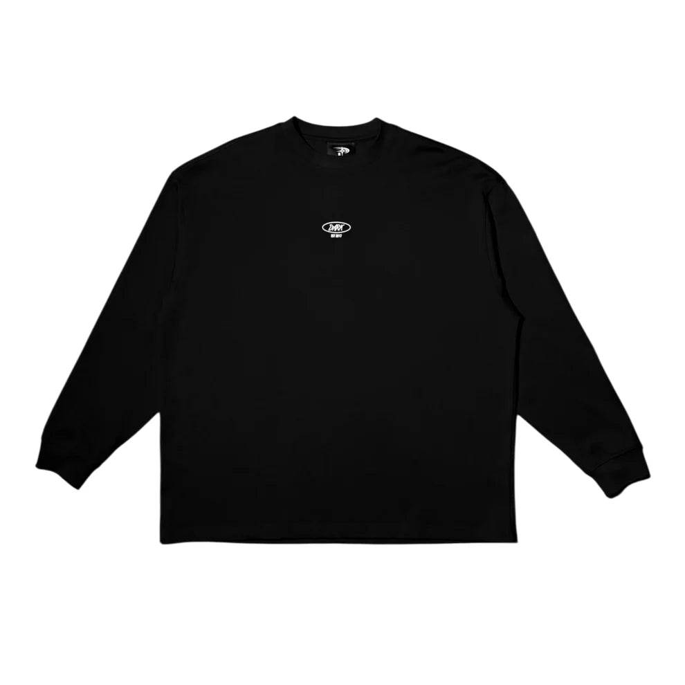 DARKNESS BLACKOUT SCRIPT LONG SLEEVE BLACK