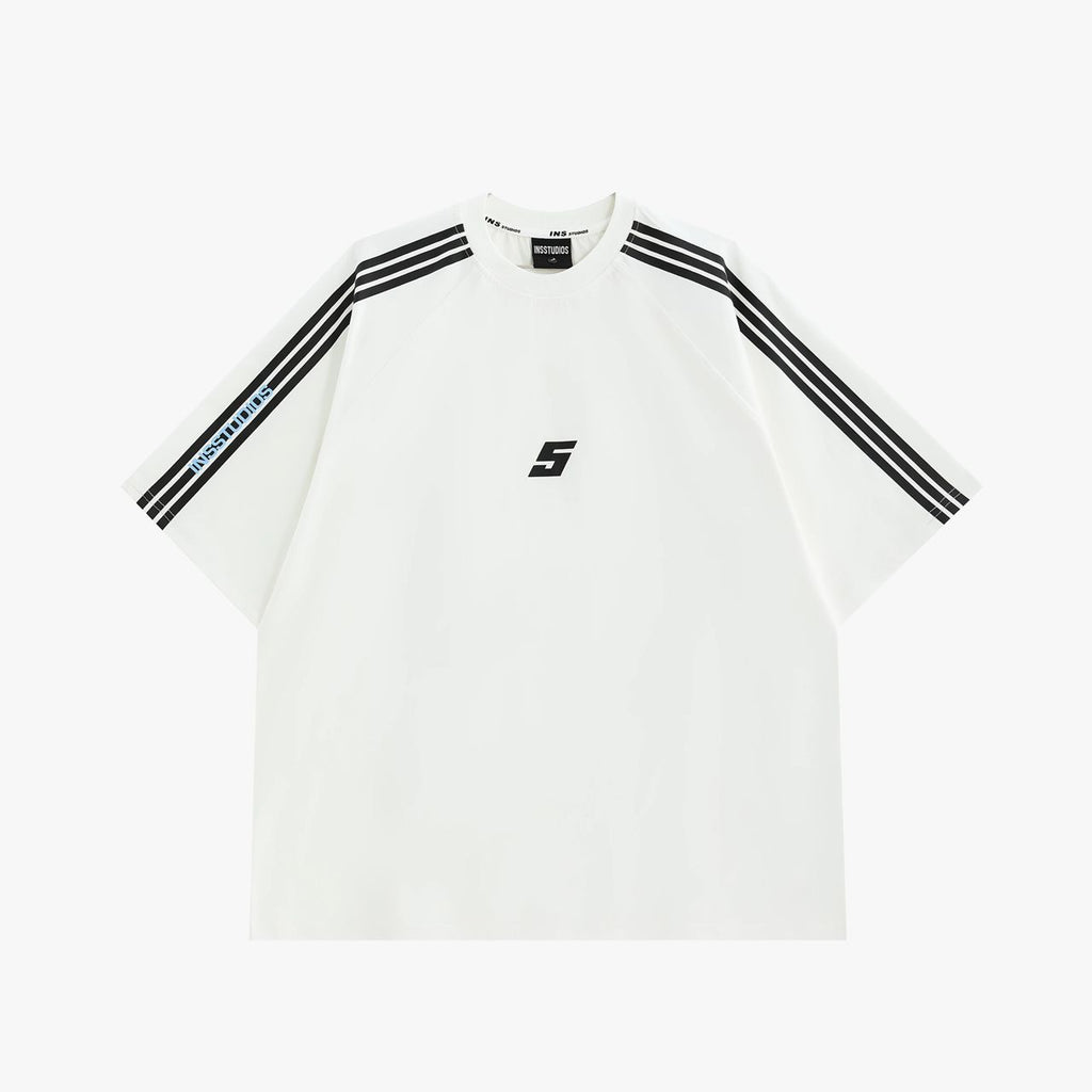 INS STUDIOS THREE STRIPE TEE  WHITE