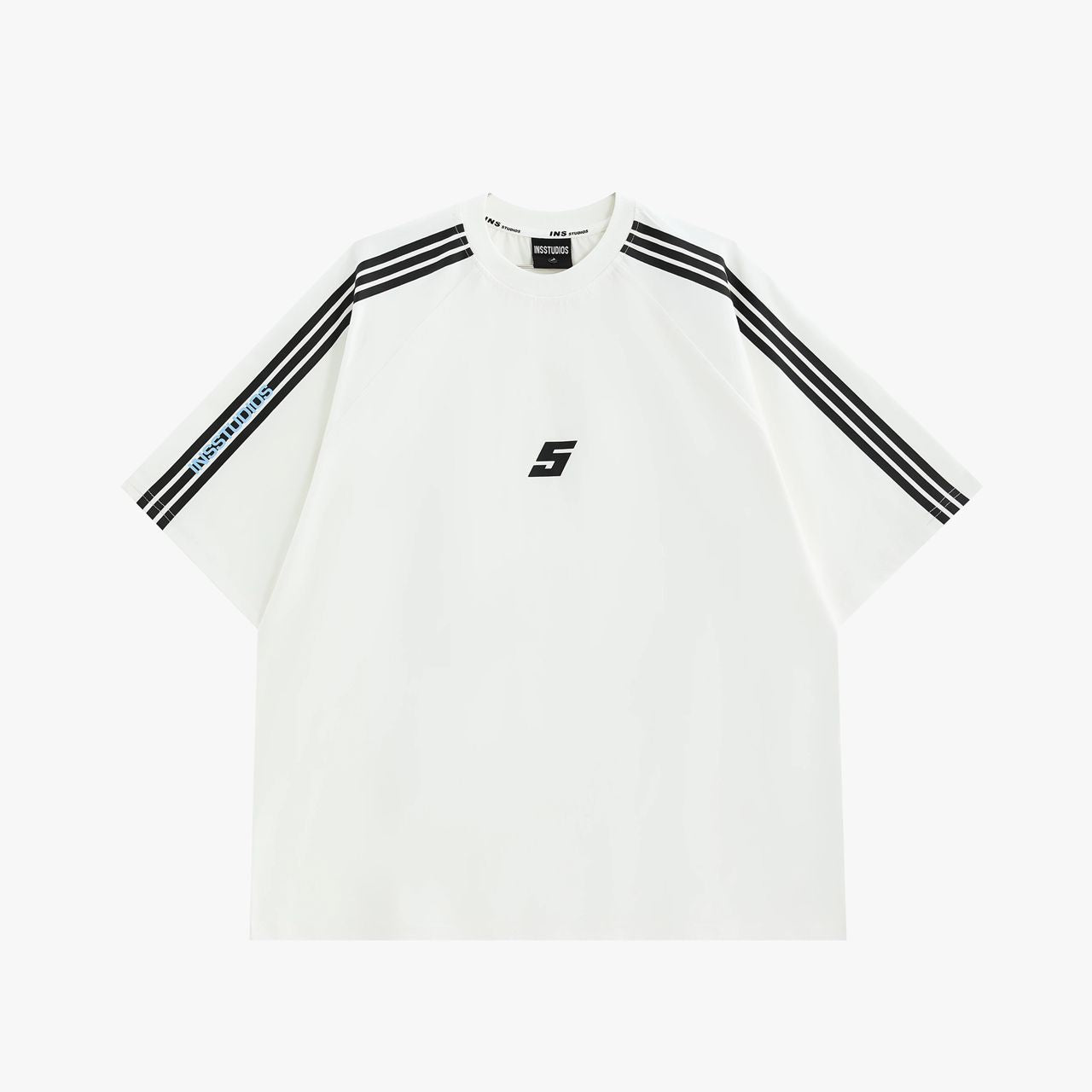 INS STUDIOS THREE STRIPE TEE  WHITE