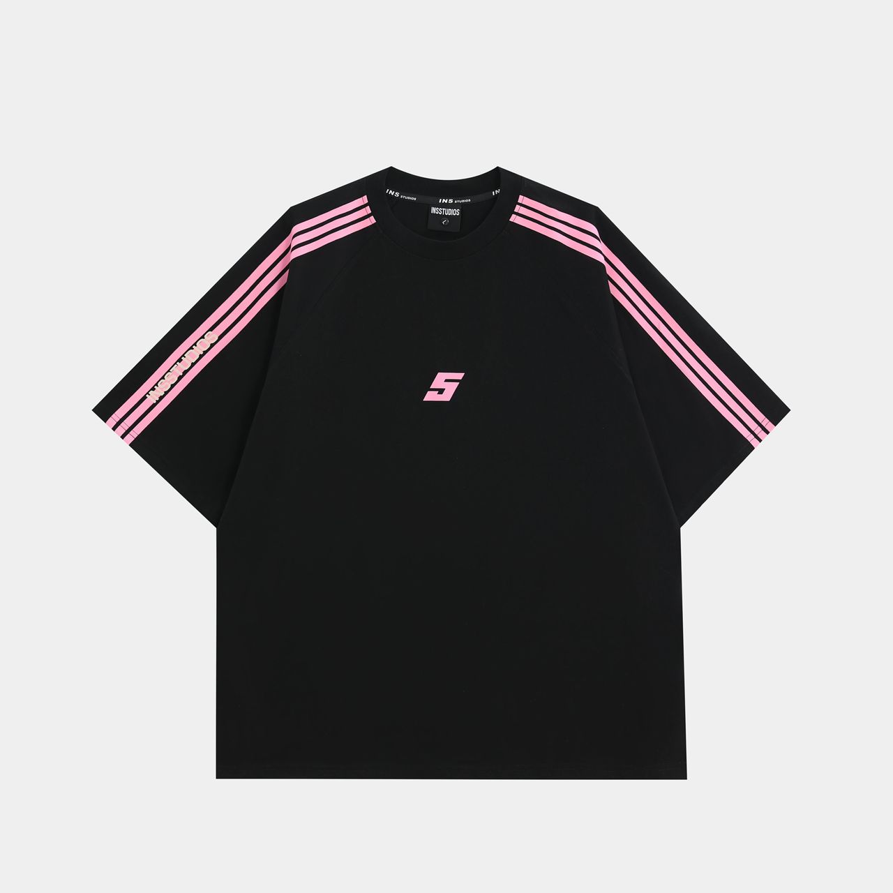 INS STUDIOS THREE STRIPE TEE BLACK