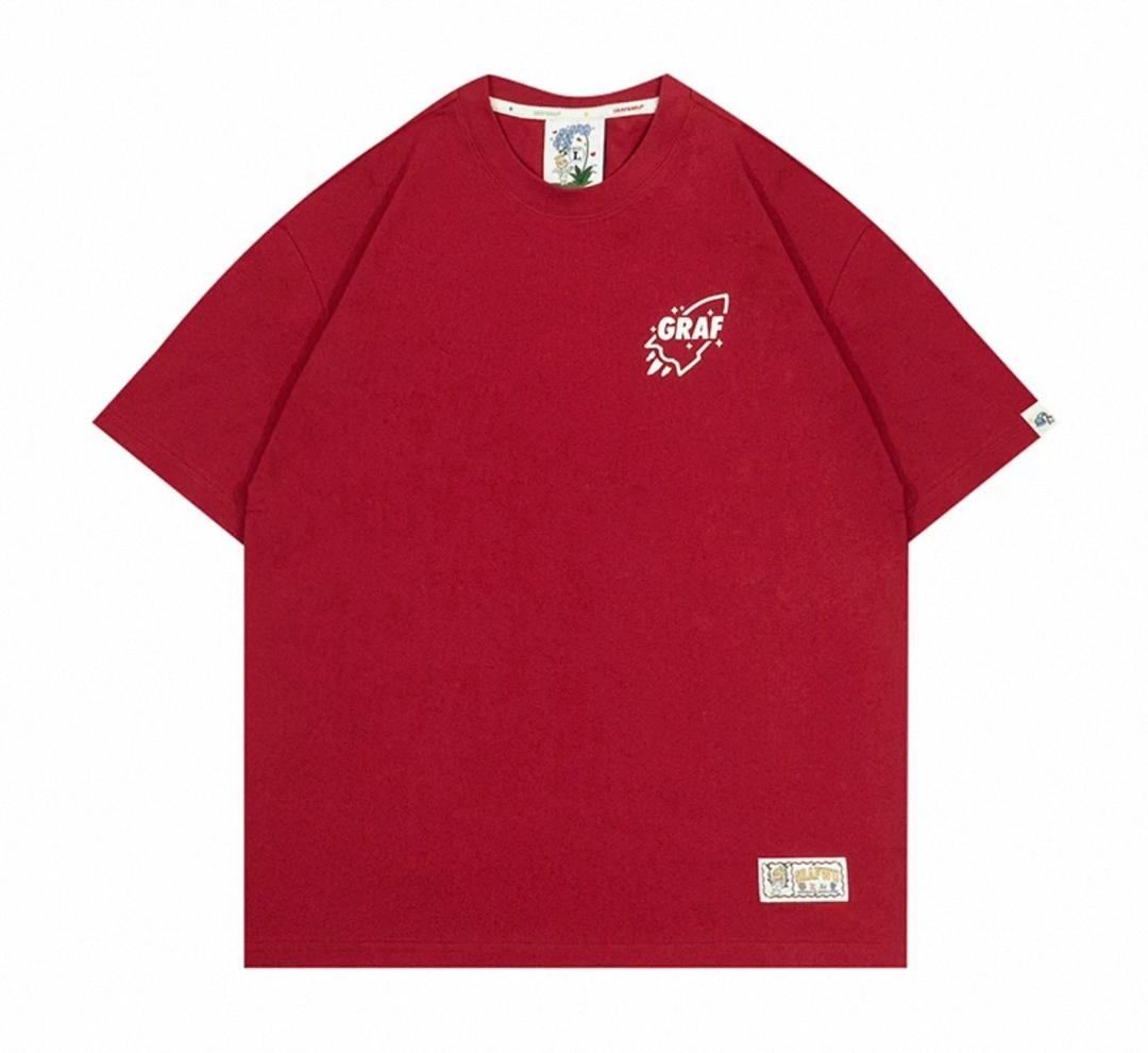 GRAF&WU SPACE ROCKET TEE RED