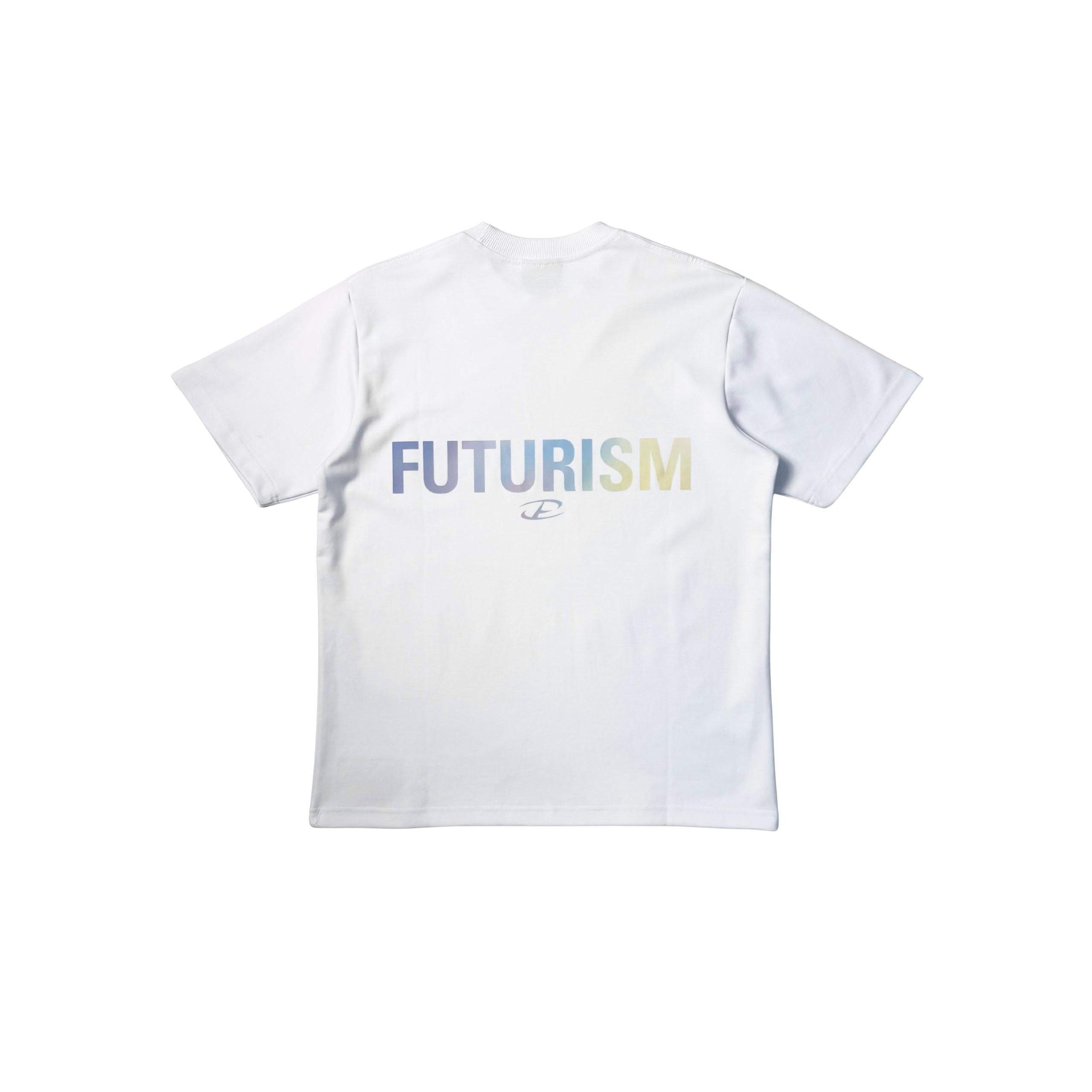 FUTURISM GRADIENT REFLECTIVE TEE WHITE