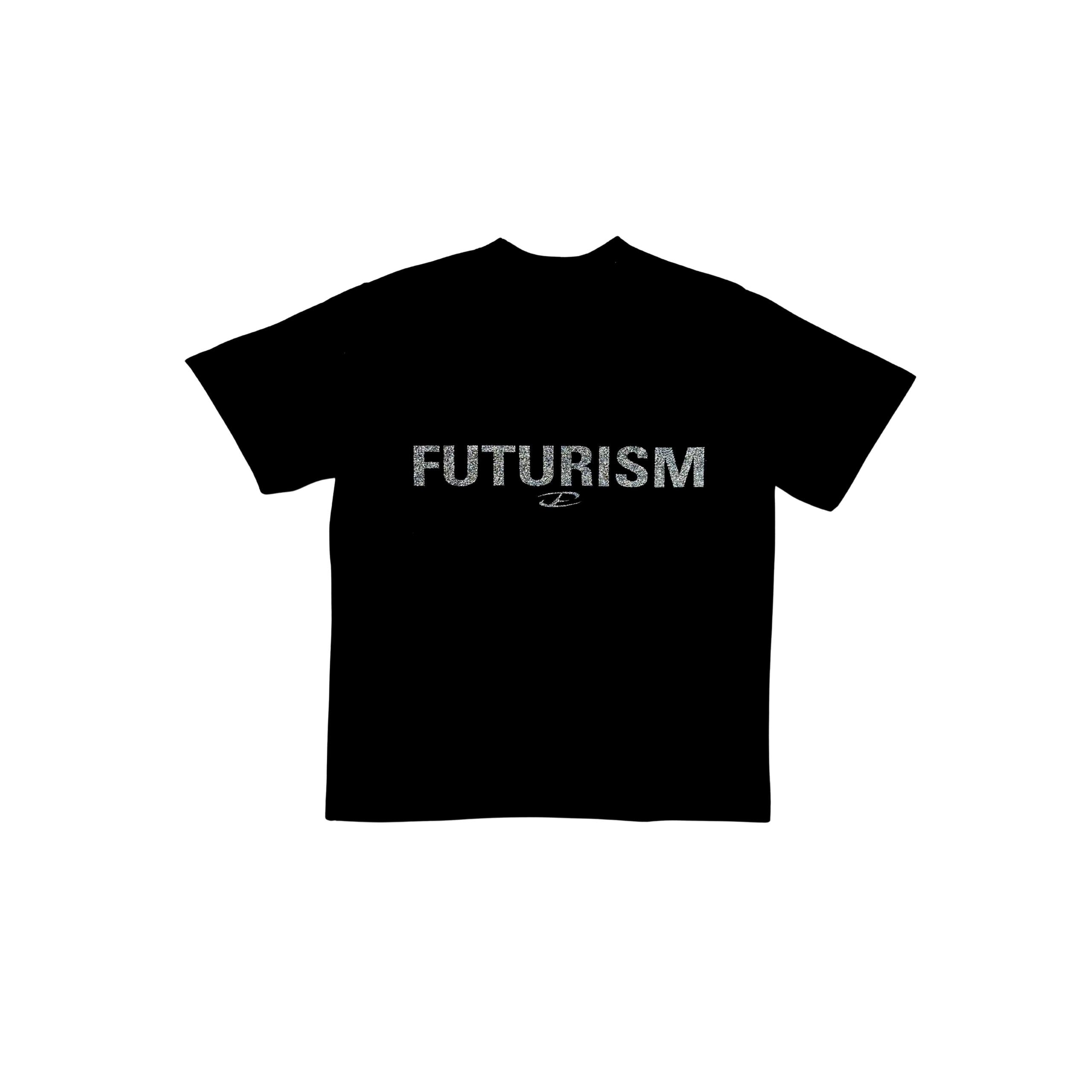 FUTURISM GILTER WORDING TEE BLACK
