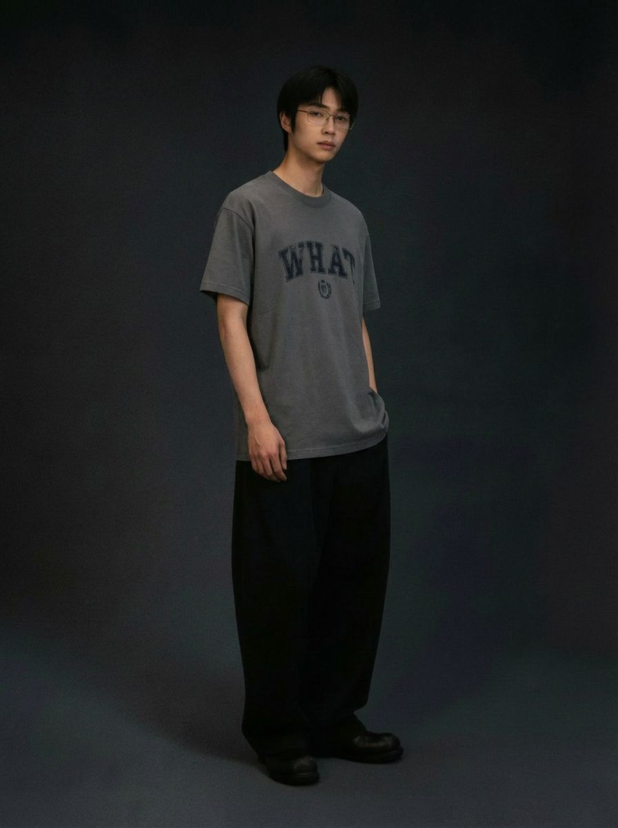 WHAT Shadow Logo TEE (DARK GRAY)