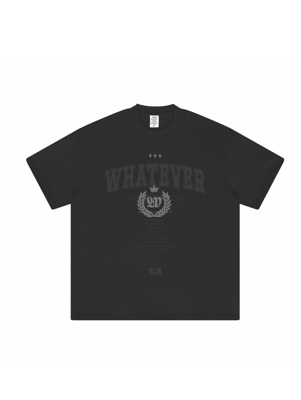 WHATEVER STATEMENT TEE BLACK