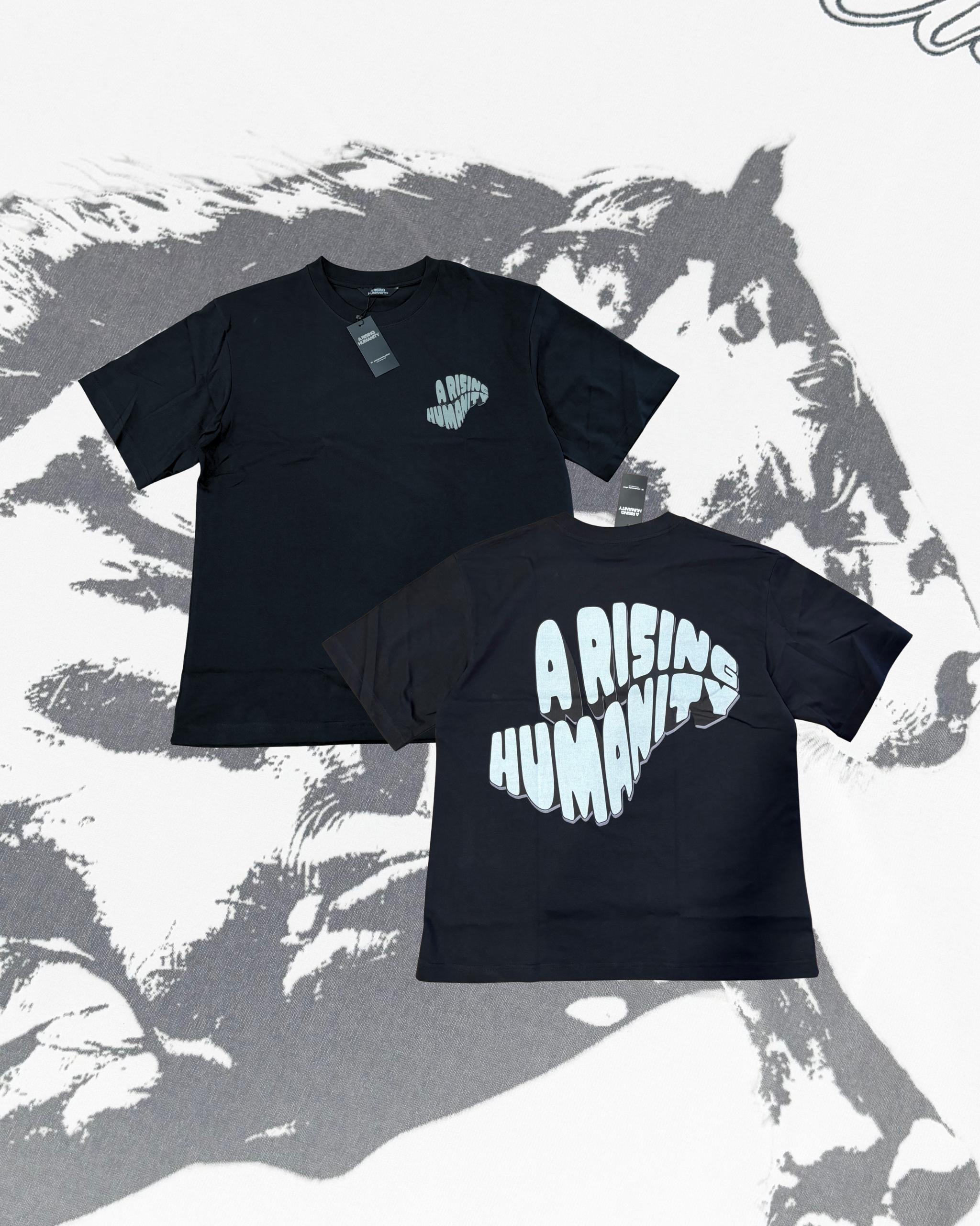 A RISING HUMANITY CORE FLOW BASIC TEE BLACK