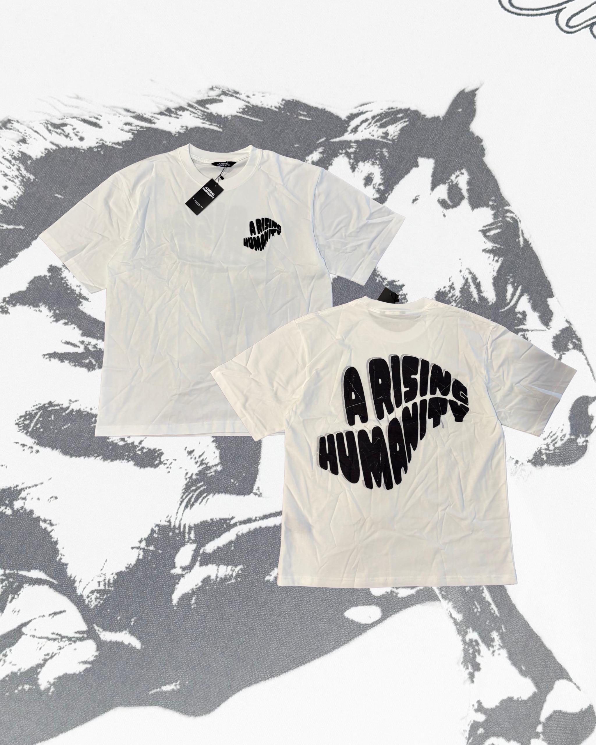A RISING HUMANITY CORE FLOW BASIC TEE WHITE