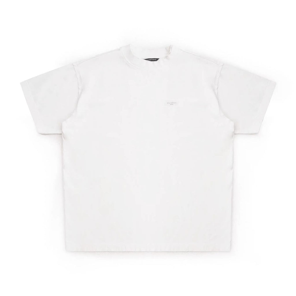 MASONPRINCE DOUBLE COLLAR RUBBER PRINT TEE WHITE