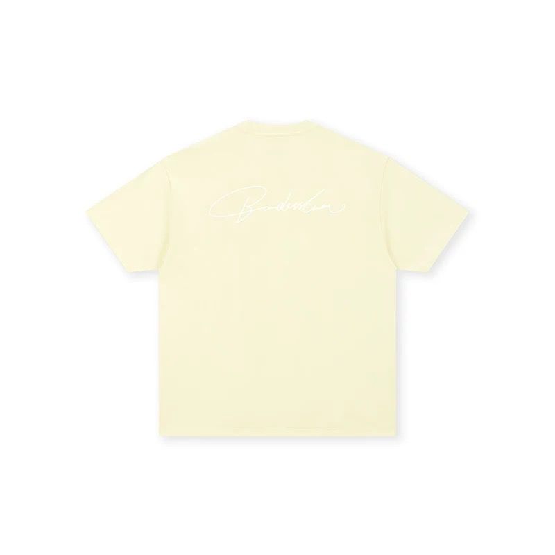 BONELESS NEW FOAM SCRIPT LETTERING TEE YELLOW