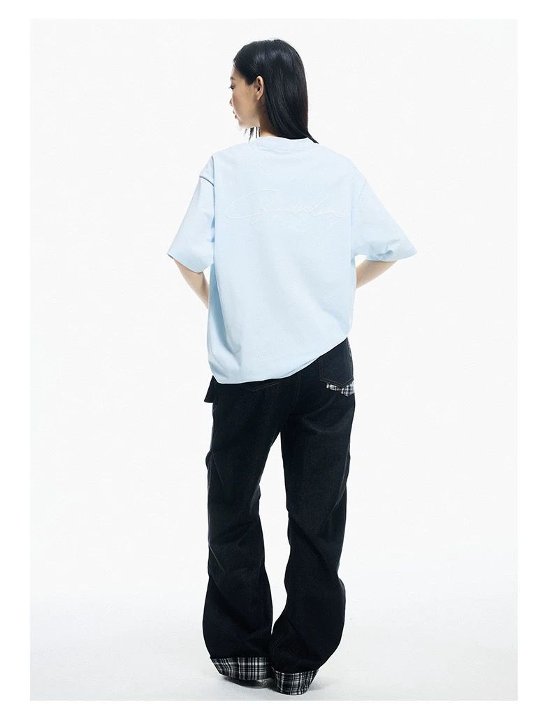 BONELESS NEW FOAM SCRIPT LETTERING BLUE