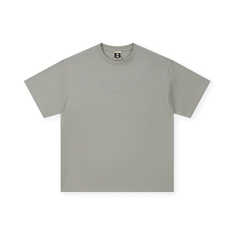 BONELESS BASIC PRINT LOGO TEE DARK GREY