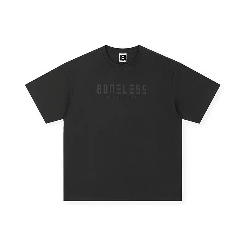 BONELESS BASIC PRINT LOGO TEE BLACK