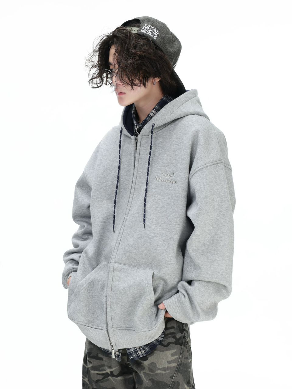 INS STUDIOS FLEECE LINED JACKET GREY