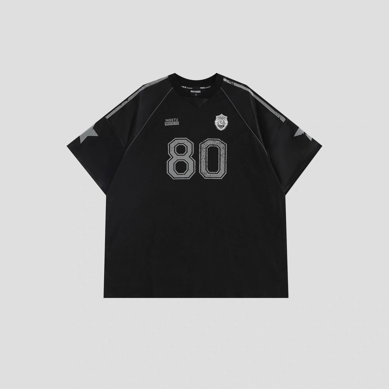 INS STUDIOIS EMBLEM LOGO JERSEY T BLACK