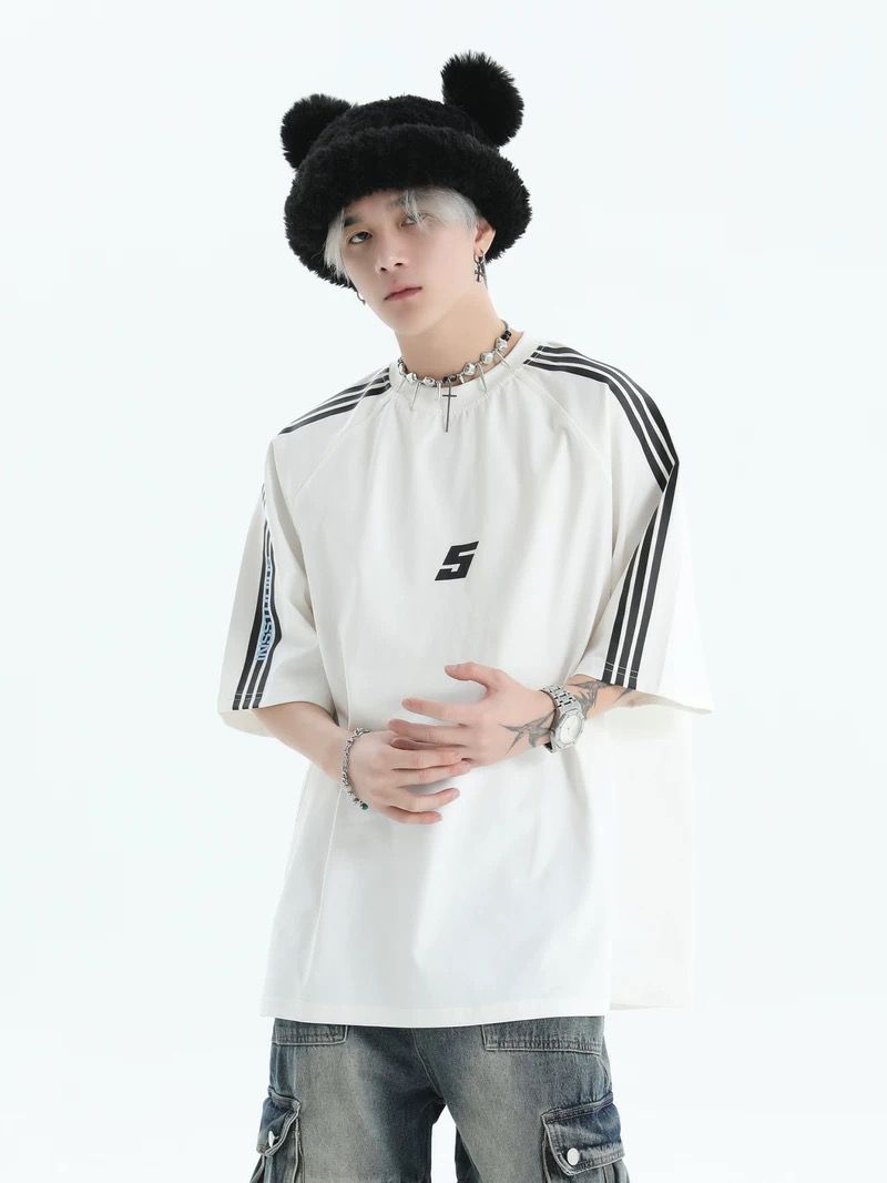 INS STUDIOS THREE STRIPE TEE  WHITE