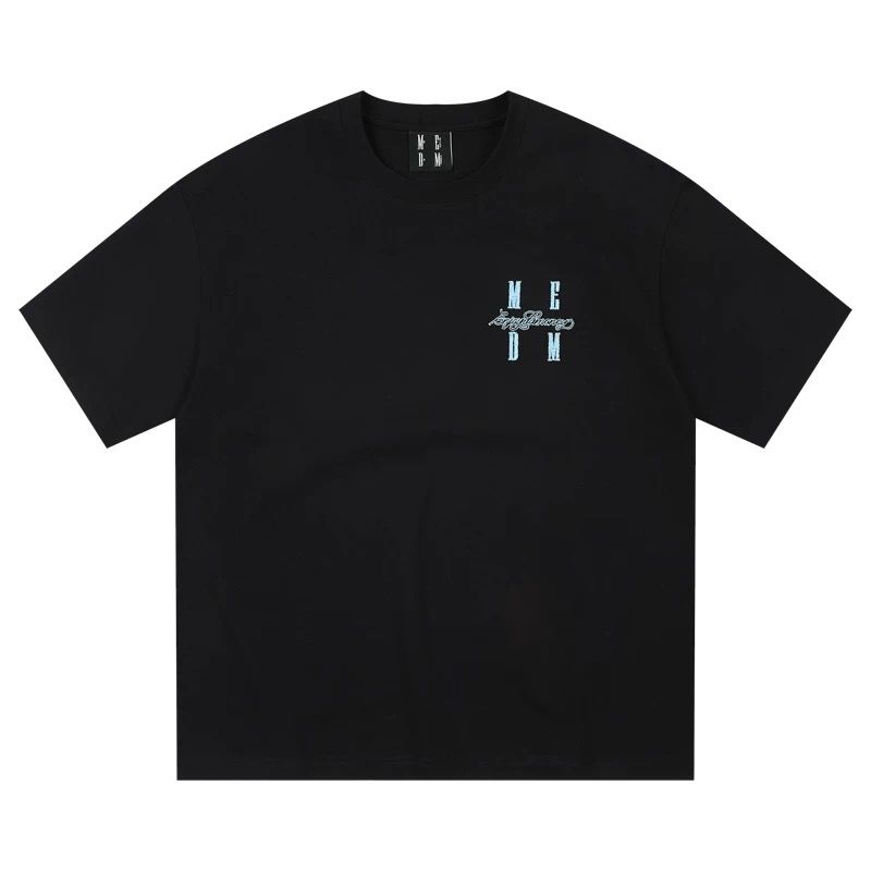 MEDM 25SS BASIC LOGO EMBROIDERED TEE BLACK