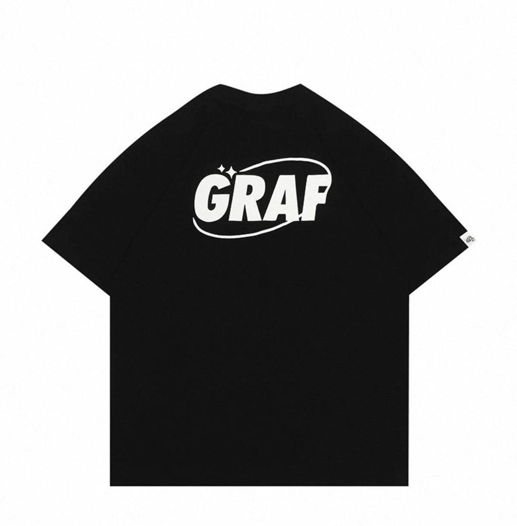 GRAF&WU SPACE ROCKET TEE BLACK