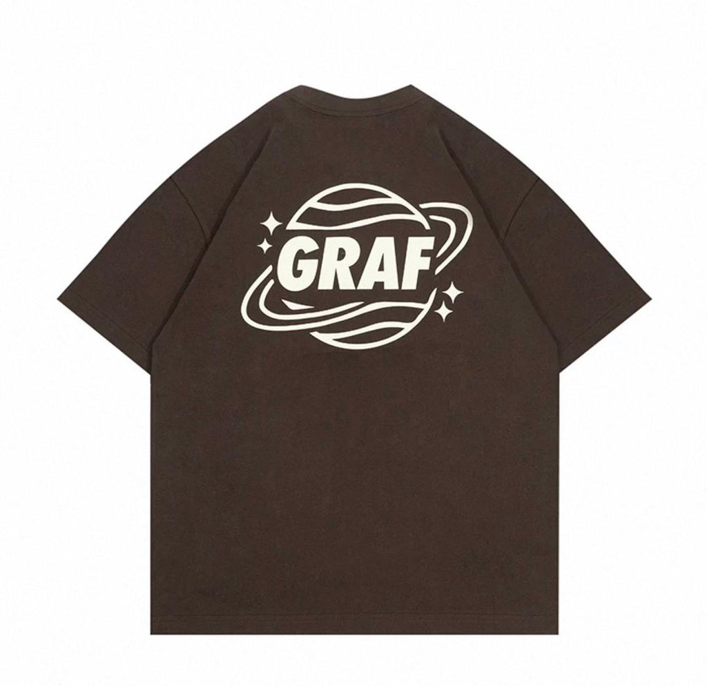 GRAF&WU EARTH PLANET TEE BROWN