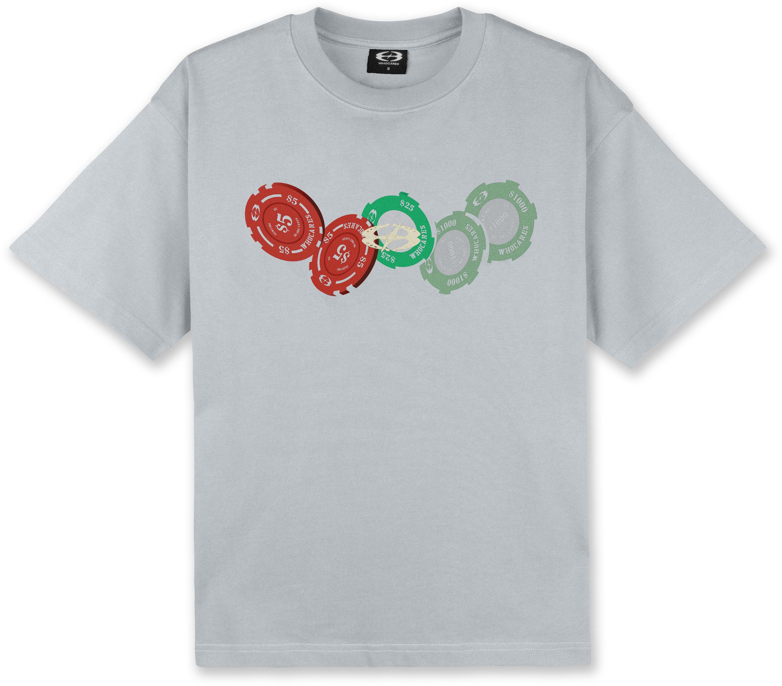 WHOCARES W. CHIPS GREY TEE