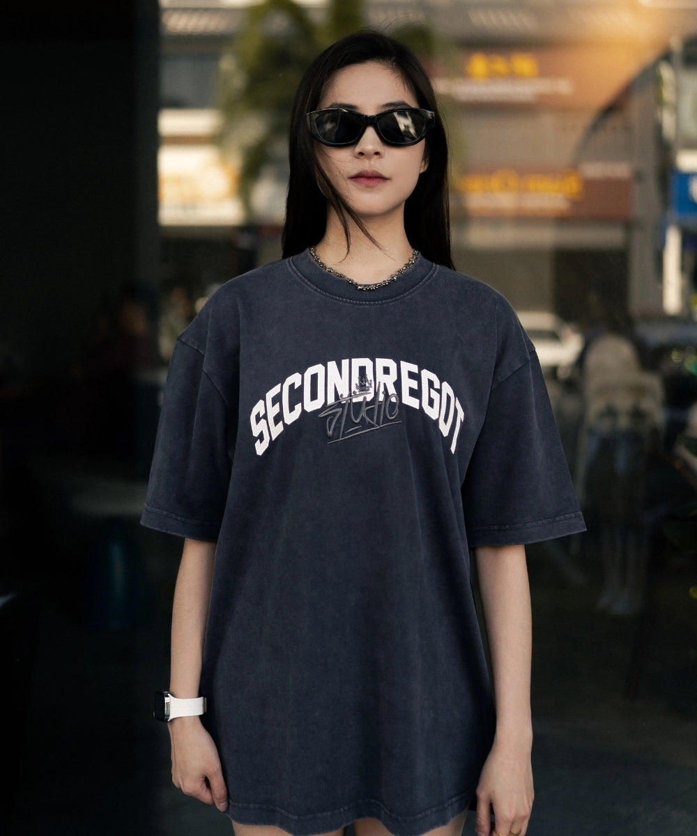 2ND WASHED RIFT TEE GREY