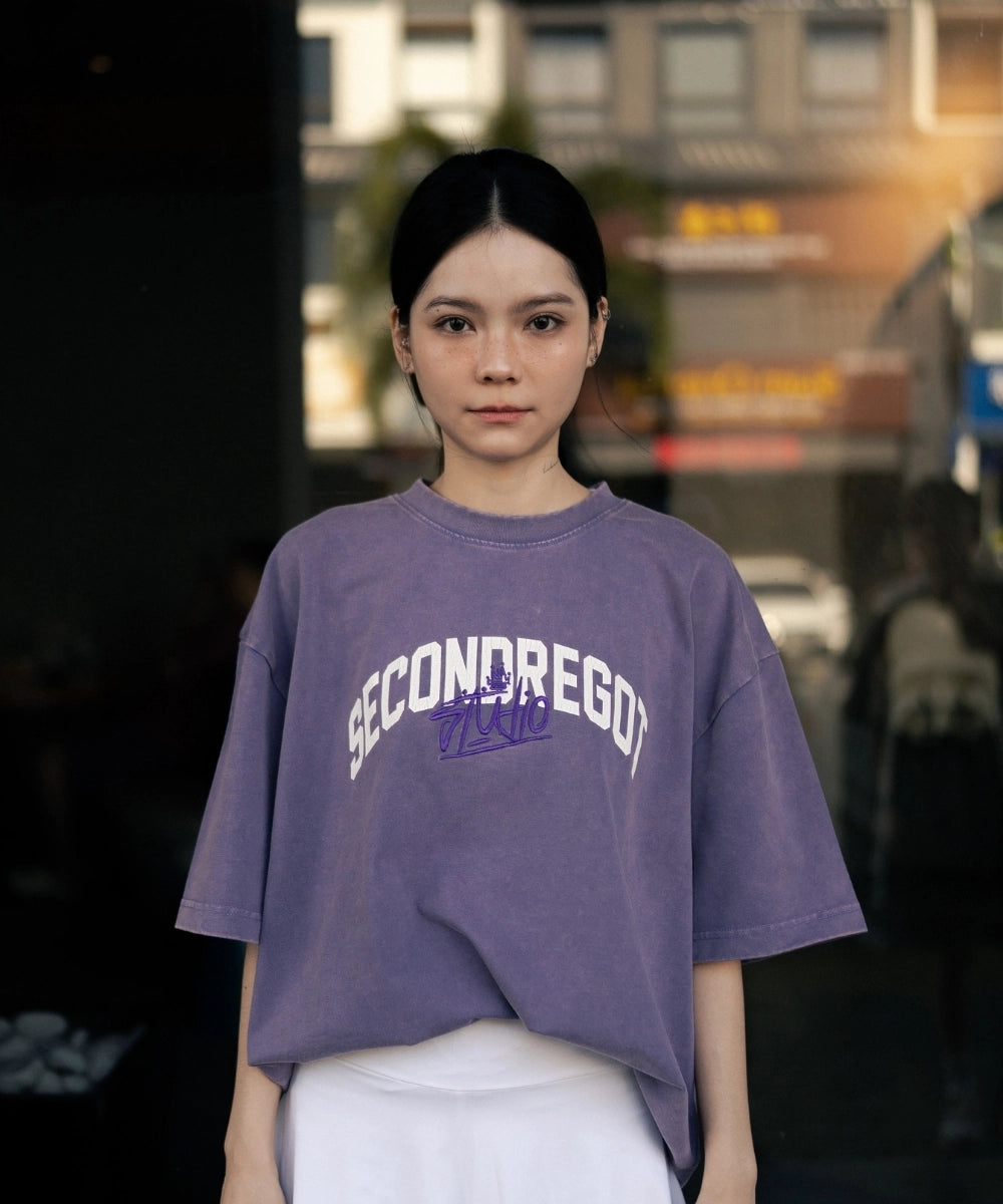 2ND WASHED RIFT TEE PURPLE